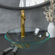 Vidaxl Washbasin con gru e vetro pop-up trasparente