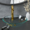 Vidaxl Washbasin con grúa y vidrio de drenaje emergente transparente