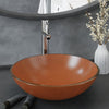 Vidaxl Washbasin con gru e vetro pop-up marrone