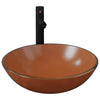 Vidaxl Washbasin con grúa y vaso de desagüe emergente marrón