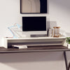 Vidaxl monitorstandaard 100x27x15 cm massief grenenhout wit