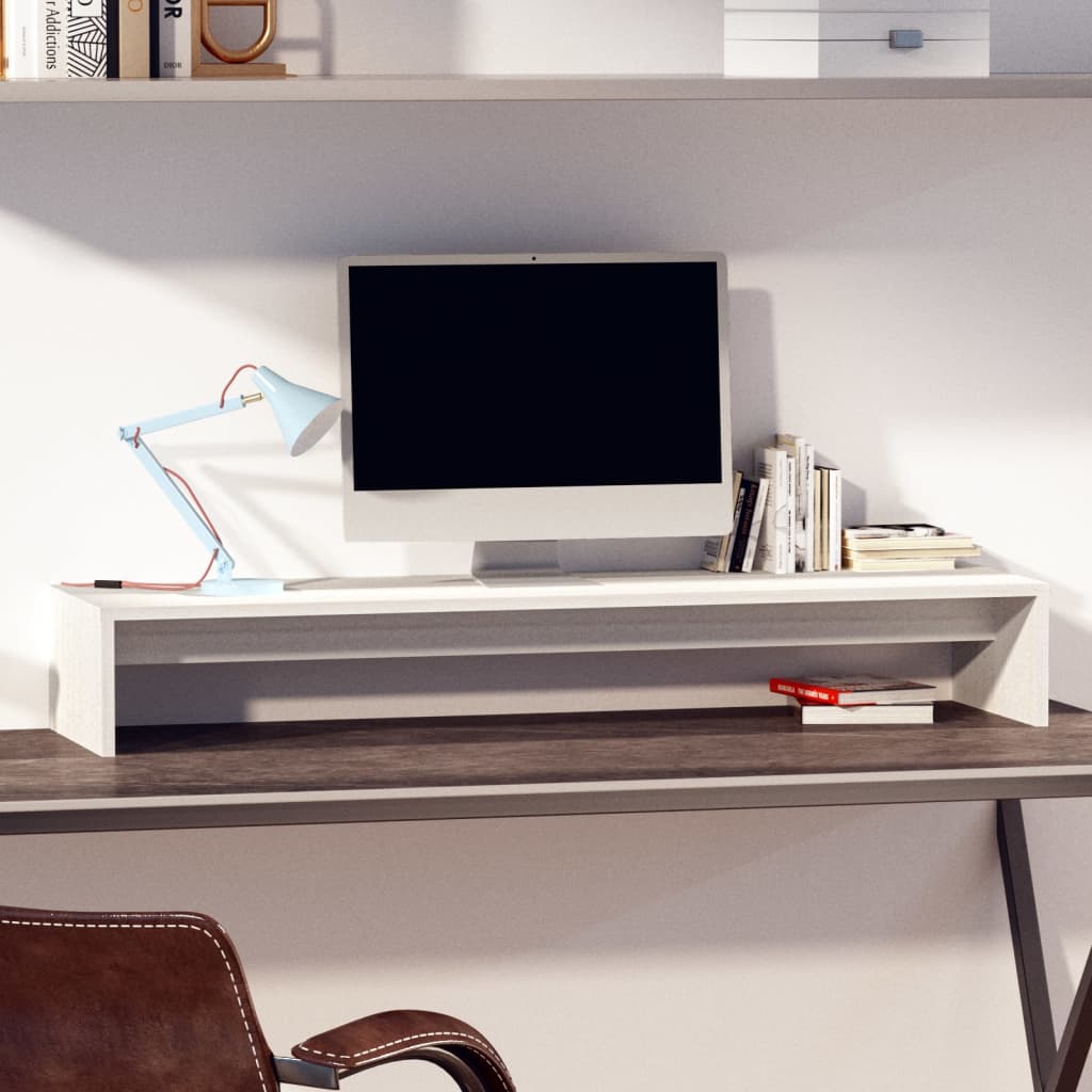 Supporto per monitor Vidaxx 100x27x15 cm in legno massello di pino bianco
