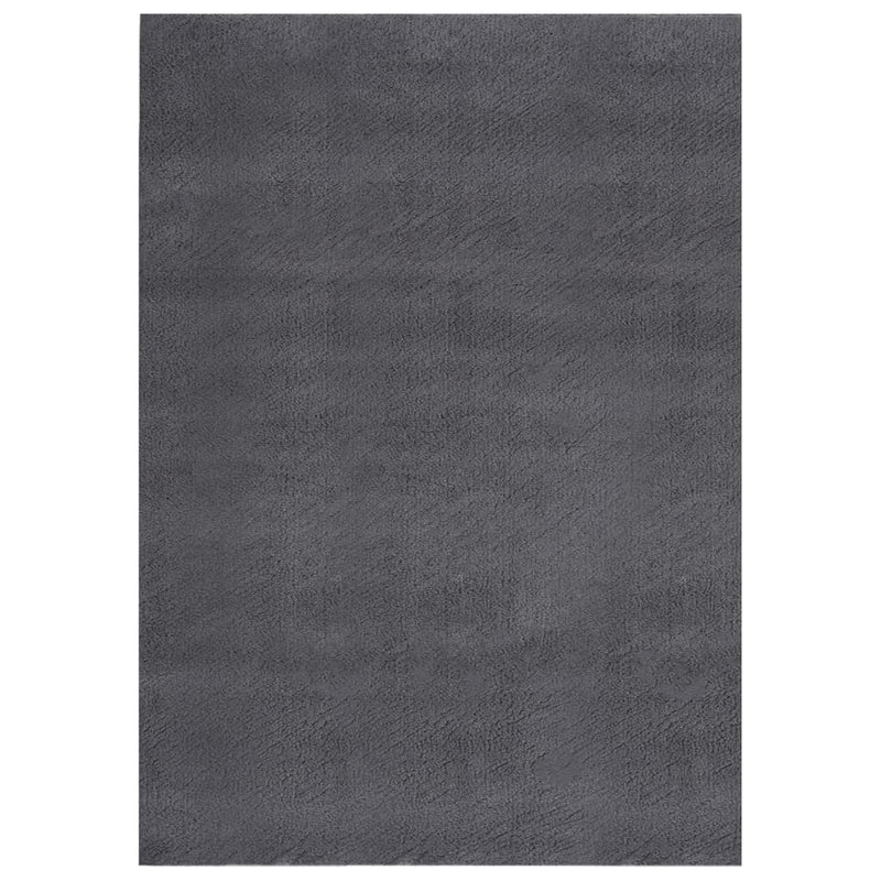 Alfombra Vidaxl lavable Polla corta anti-Slip 160x230 cm antracita