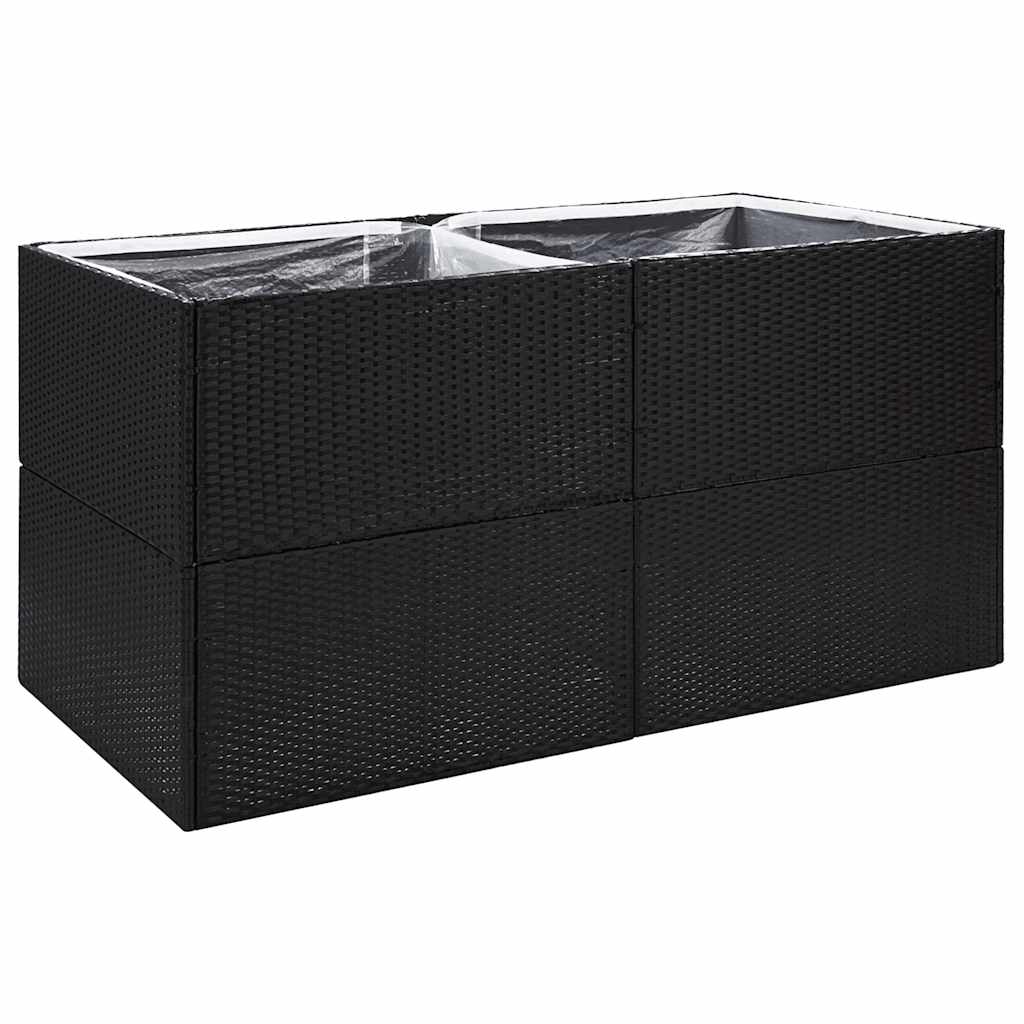 Vidaxl Planning Box 157x80x80 cm Poly Rattan negro