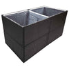 Vidaxl Planning Box 157x80x80 cm Poly Rattan negro