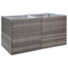 Casella di pianificazione Vidaxl 157x80x80 cm poli rattan grigio