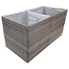 Casella di pianificazione Vidaxl 157x80x80 cm poli rattan grigio