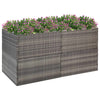 Casella di pianificazione Vidaxl 157x80x80 cm poli rattan grigio