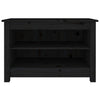 Vidaxl Shoes Bank 70x38x45.5 cm de pino sólido negro