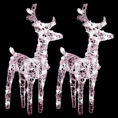 Vidaxl Christmas Animals 2 ST 80 LED ACRYLIC CALOR WHITE