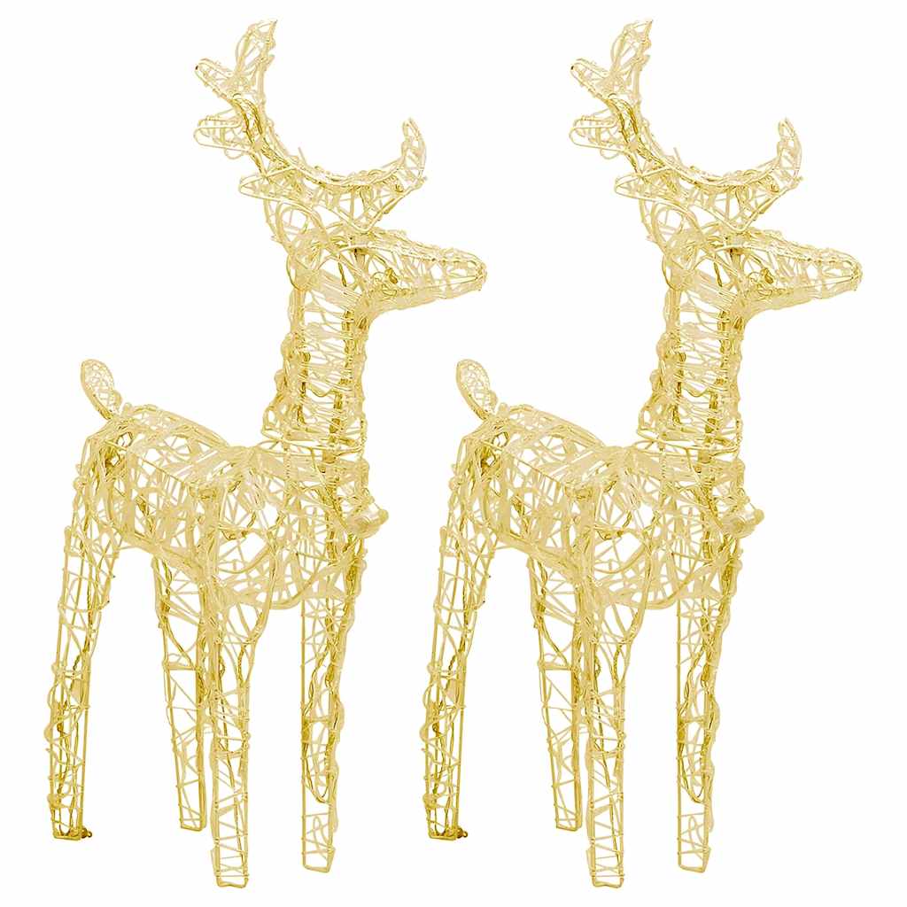 Vidaxl Animali di Natale 2 ST 80 LED ACRILICO BIANCO CALDO