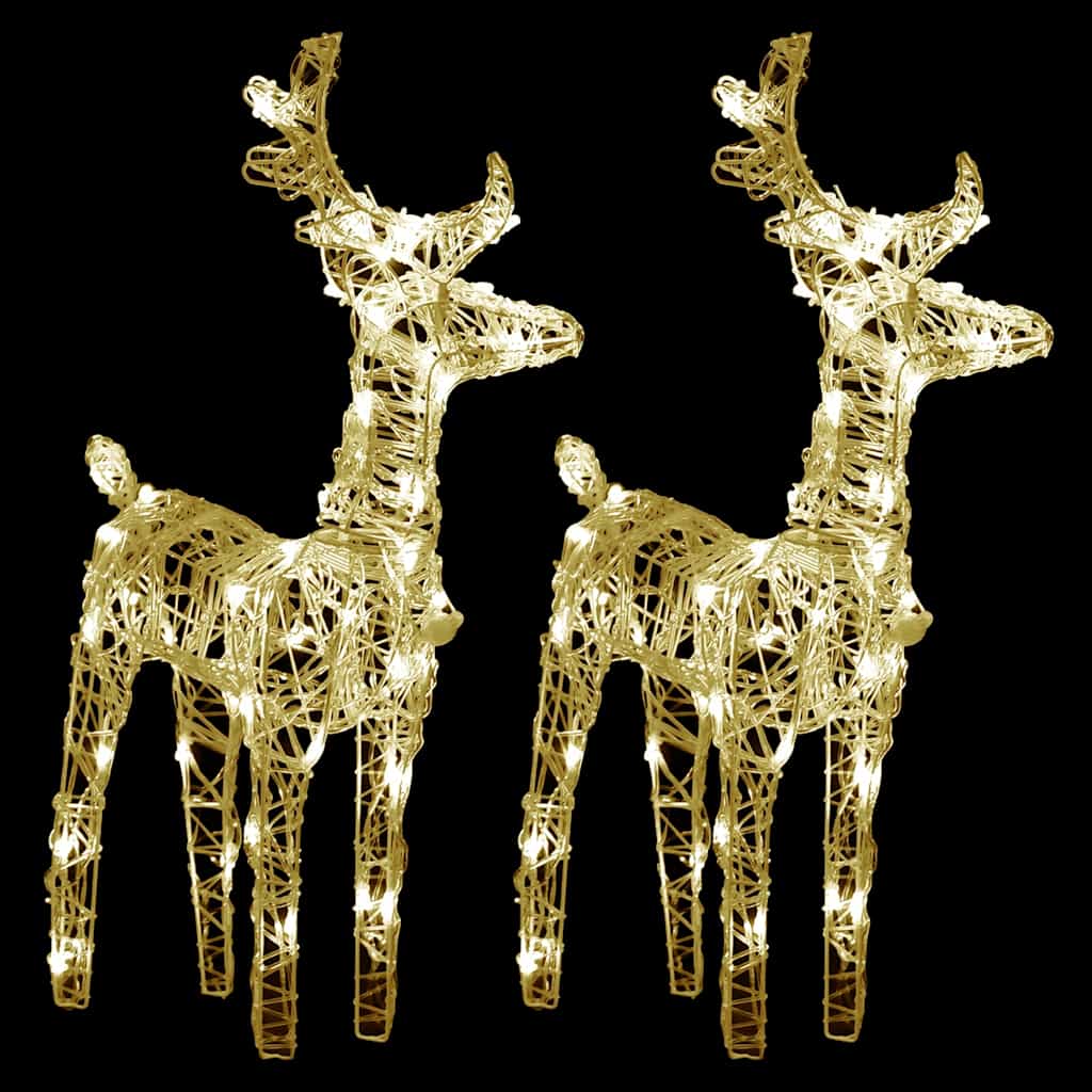 Vidaxl Christmas Animals 2 ST 80 LED ACRYLIC CALOR WHITE