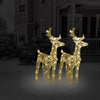 Vidaxl Animali di Natale 2 ST 80 LED ACRILICO BIANCO CALDO