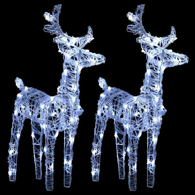 Vidaxl Christmas Animals 2 ST 80 LED ACRYLIC FRÍO BLANCO