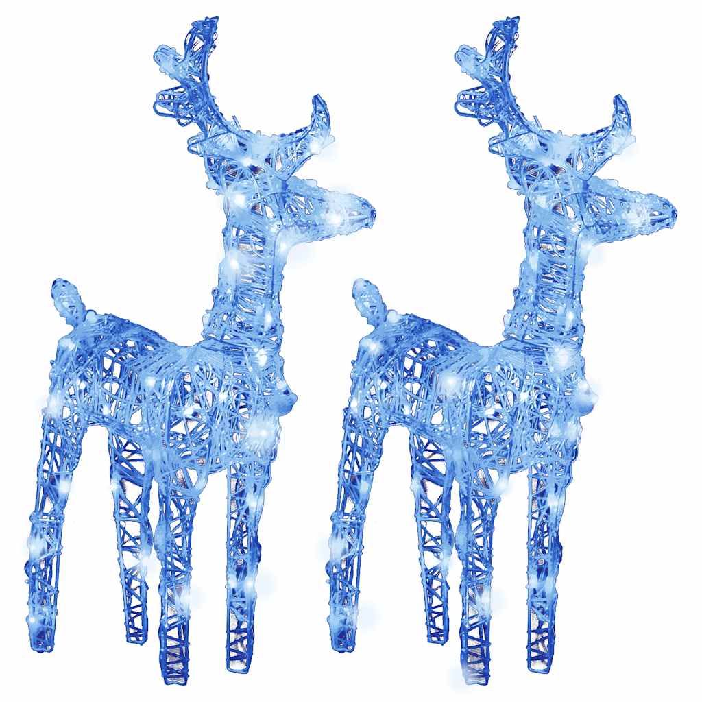 Vidaxl Christmas Animals 2 ST 80 LED ACRYLIC AZUL