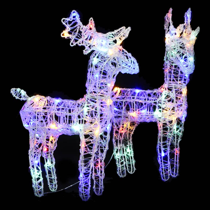 Vidaxl Christmas Animals 2 ST 80 LED ACRYLIC Multi -Colored