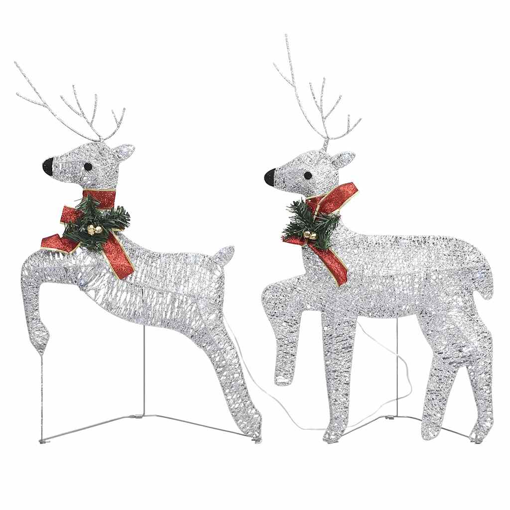 Vidaxl Christmas Animals 2 ST 40 LED Color de color plateado
