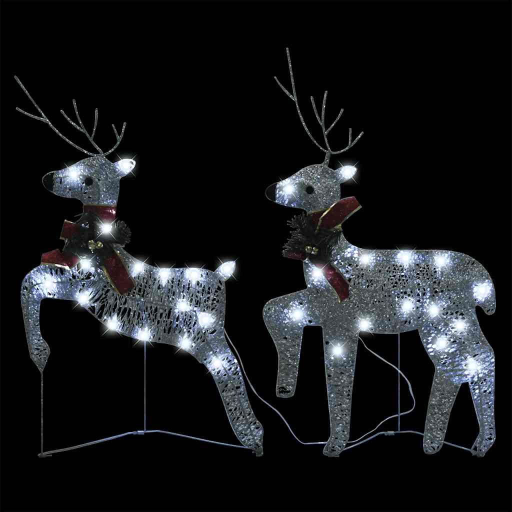Vidaxl Christmas Animals 2 ST 40 LED Color de color plateado