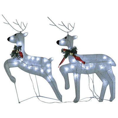 Vidaxl Animales navideños 2 ST 40 LED WHITE