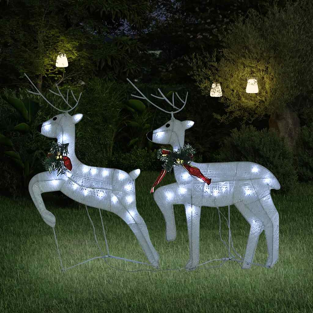 Vidaxl Animales navideños 2 ST 40 LED WHITE