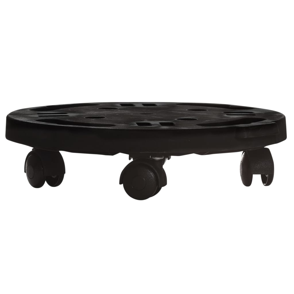 Vidaxl Plant Trolley con ruedas 170 kg de diámetro 30 cm Negro