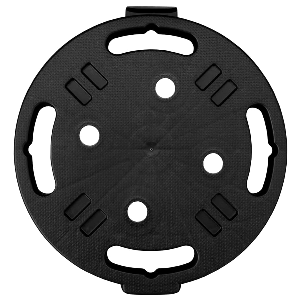 Vidaxl Plant Trolley con ruedas 170 kg de diámetro 30 cm Negro