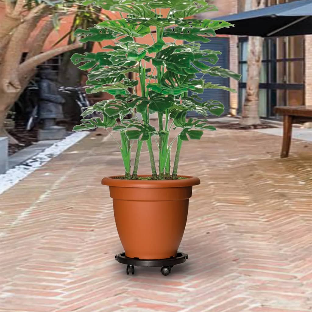 Vidaxl Plant Trolley con ruedas 170 kg de diámetro 30 cm Negro