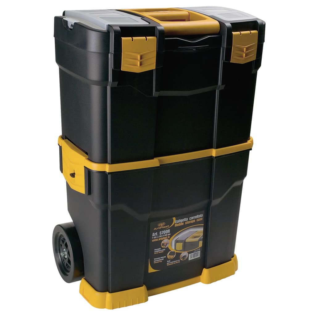 Vidaxl Tool Case su ruote 460x280x677 mm polipropene