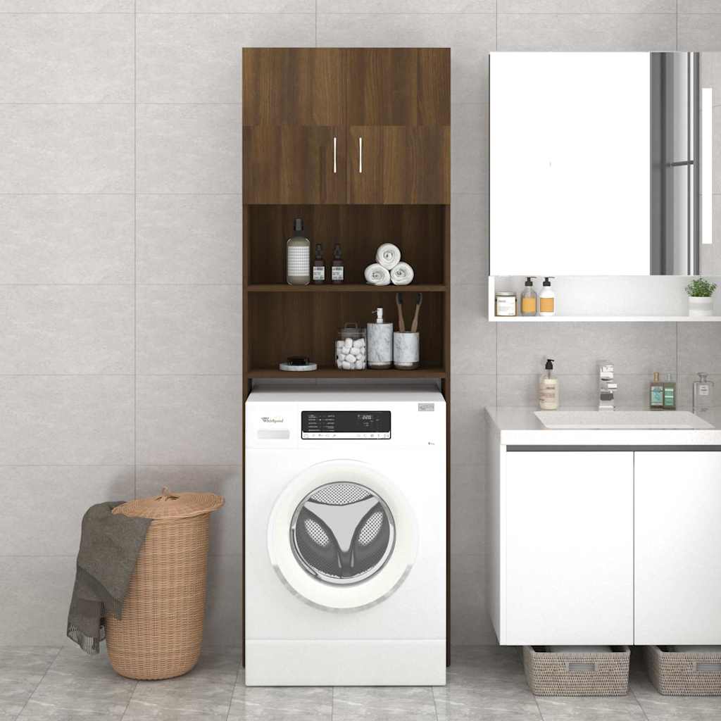 VIDAXL Washing Machine Armadio 64x25.5x190 cm Colore rovere marrone