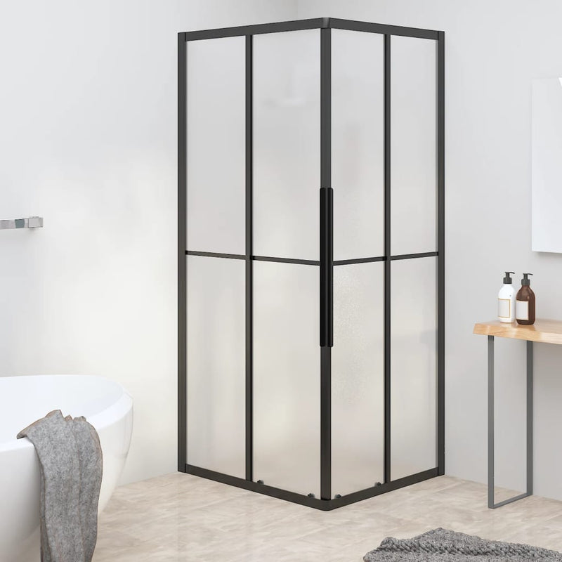 Vidaxl Shower Cubicle 80x70x180 cm Matte ESG Negro