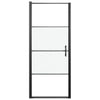 Puerta de ducha Vidaxl medio -mate 81x195 cm de vidrio endurecido negro