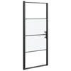 Puerta de ducha Vidaxl medio -mate 91x195 cm de vidrio endurecido negro