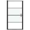 Puerta de ducha Vidaxl medio -mate 100x178 cm de vidrio endurecido negro