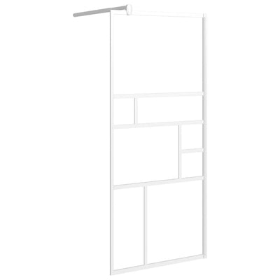 Vidaxl Walk-In Shower Wall 90x195 cm ESG-Glas bianco