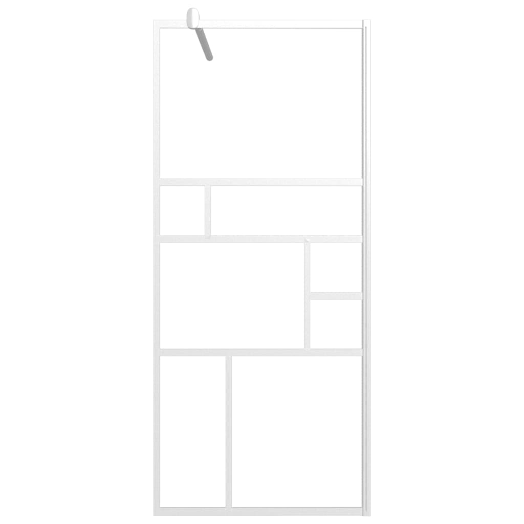 Vidaxl Walk-In Shower Wall 90x195 cm ESG-Glas bianco