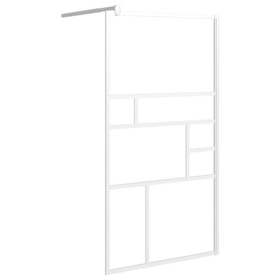 Vidaxl Walk-In Shower Wall 100x195 cm ESG-Glas bianco