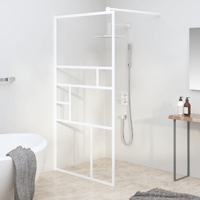 Vidaxl Walk-In Shower Wall 100x195 cm ESG-Glas bianco