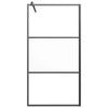 Vidaxl Walk-In Shower Mall 100x195 cm Halfmat ESG Glass Negro