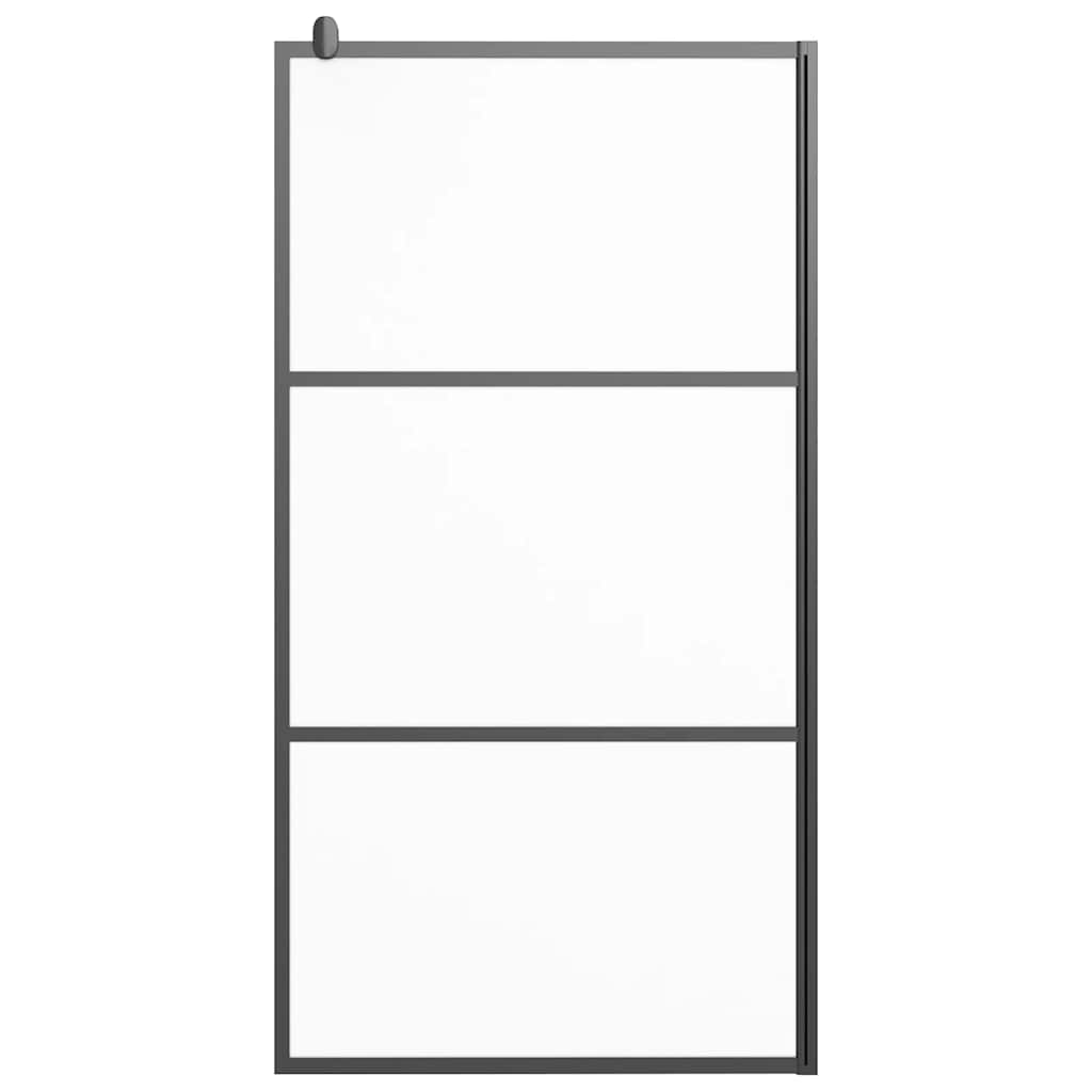 Vidaxl Walk-In Shower Mall 100x195 CM Matte ESG Glass Negro