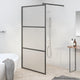 Vidaxl Walk-In Shower Mall 100x195 CM Matte ESG Glass Negro