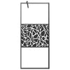Vidaxl Muro de ducha con motivo de piedra 80x195 cm ESG Glass Negro