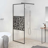 Vidaxl Muro de ducha con motivo de piedra 80x195 cm ESG Glass Negro