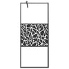 Vidaxl Muro de ducha con motivo de piedra 90x195 cm ESG Glass Negro