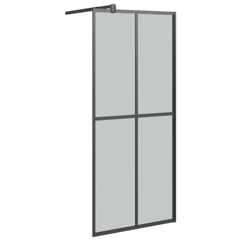 Vidaxx mampara de ducha de obra 90x195 cm cristal templado oscuro