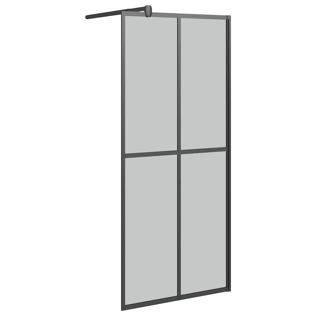 Vidaxx mampara de ducha de obra 90x195 cm cristal templado oscuro