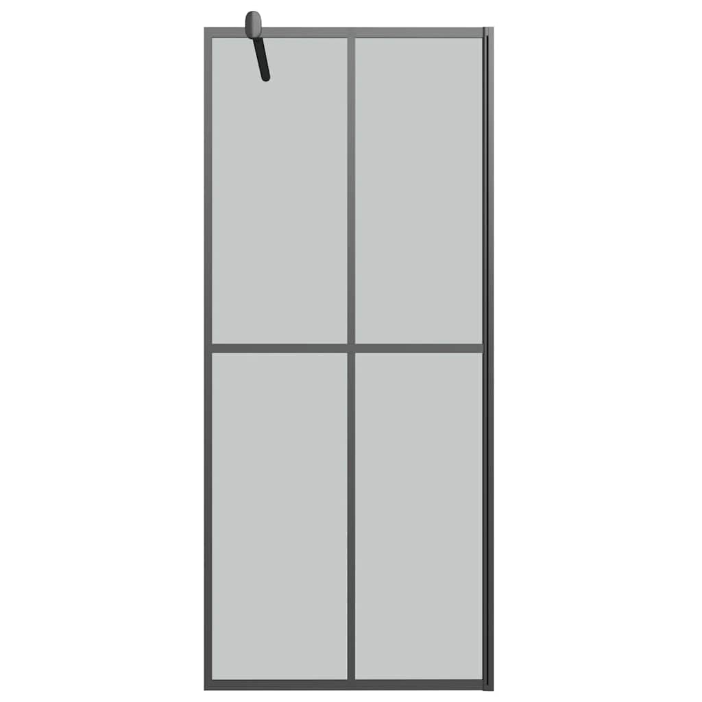 Vidaxx mampara de ducha de obra 90x195 cm cristal templado oscuro