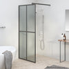 Vidaxx mampara de ducha de obra 90x195 cm cristal templado oscuro