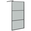 Vidaxl Walk-In Shower Mall 100x195 cm de vidrio ESG oscuro negro
