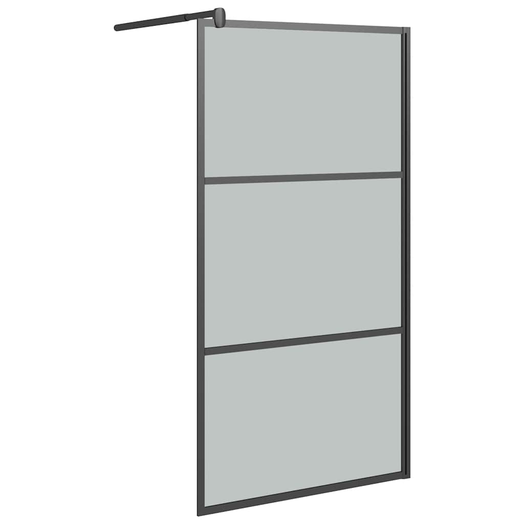 Vidaxl Walk-In Shower Mall 100x195 cm de vidrio ESG oscuro negro