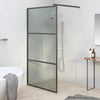Vidaxl Walk-In Shower Mall 100x195 cm de vidrio ESG oscuro negro